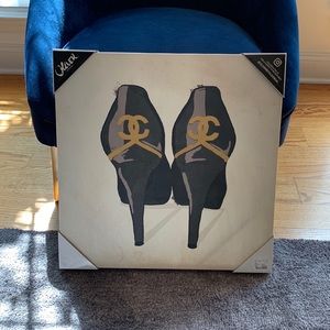 NWT French designer inspired art canvas